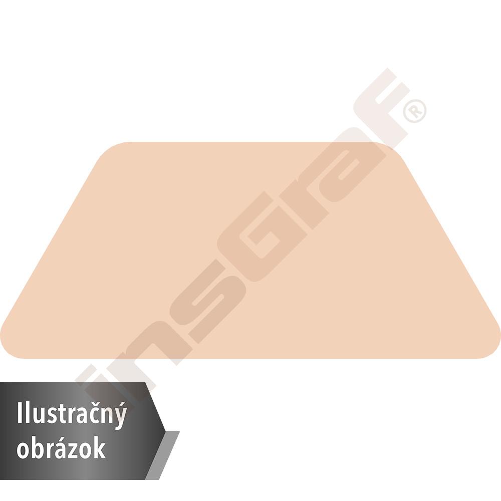 Stôl Mila lichobežníkový 140x70x80x70, doska HPL biela, zaoblené rohy, veľ. 4