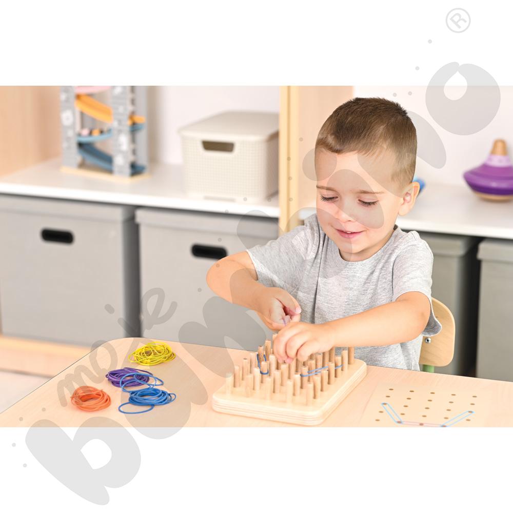 Drewniany Geoplan Montessori Good Wood - naturalny - MED