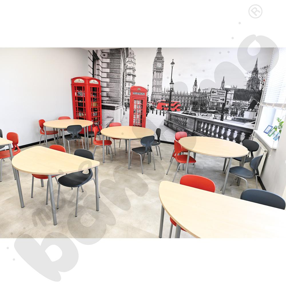 Krzesło Colores rozm. 6 szare, stelaż aluminium