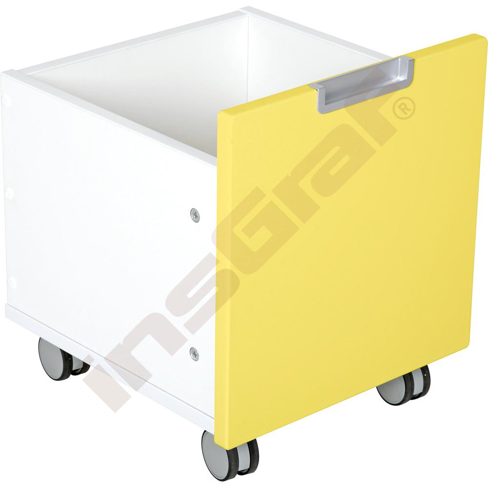 Quadro - Rollbehälter schmal, B 34 - gelb