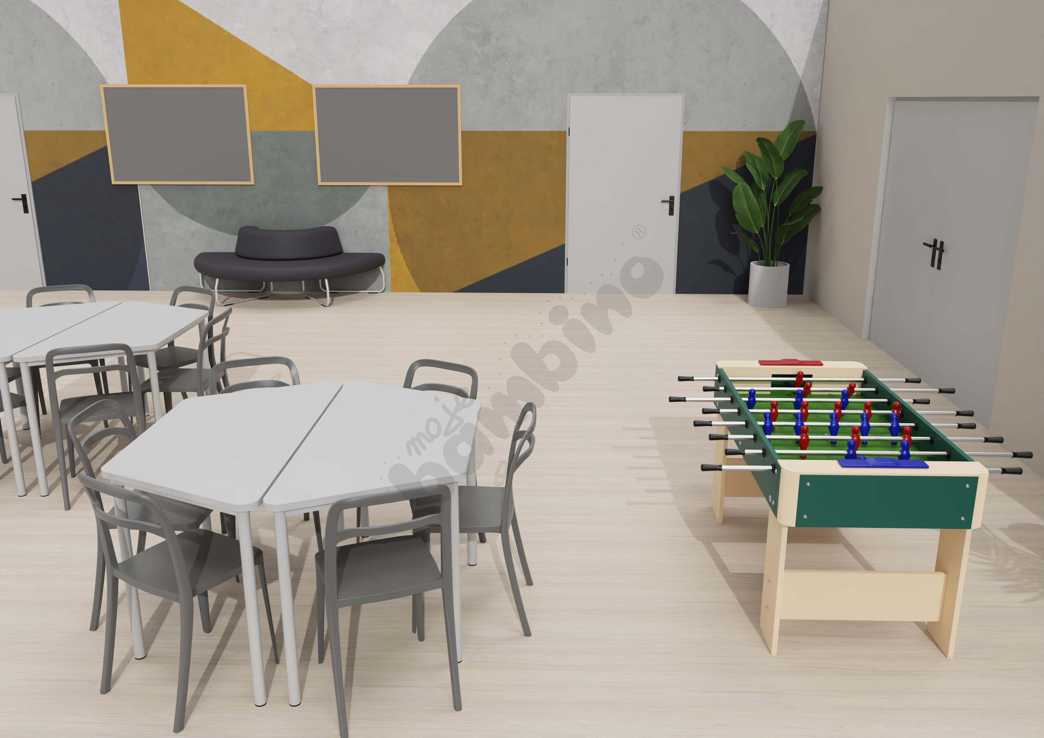 Korytarz szkolny z budką akustyczną 