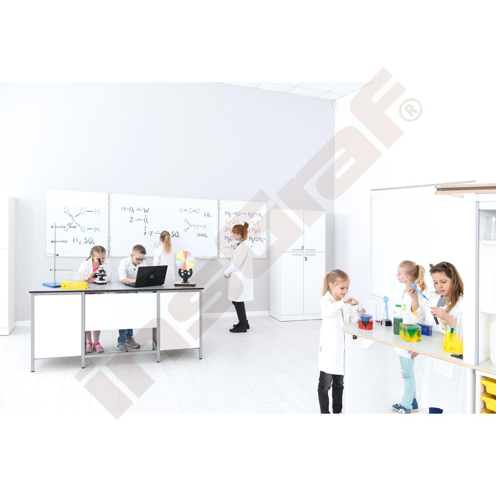 Laboratorní stůl LAB 1800 x 600, pracovní deska HPL šedá – základní verze
