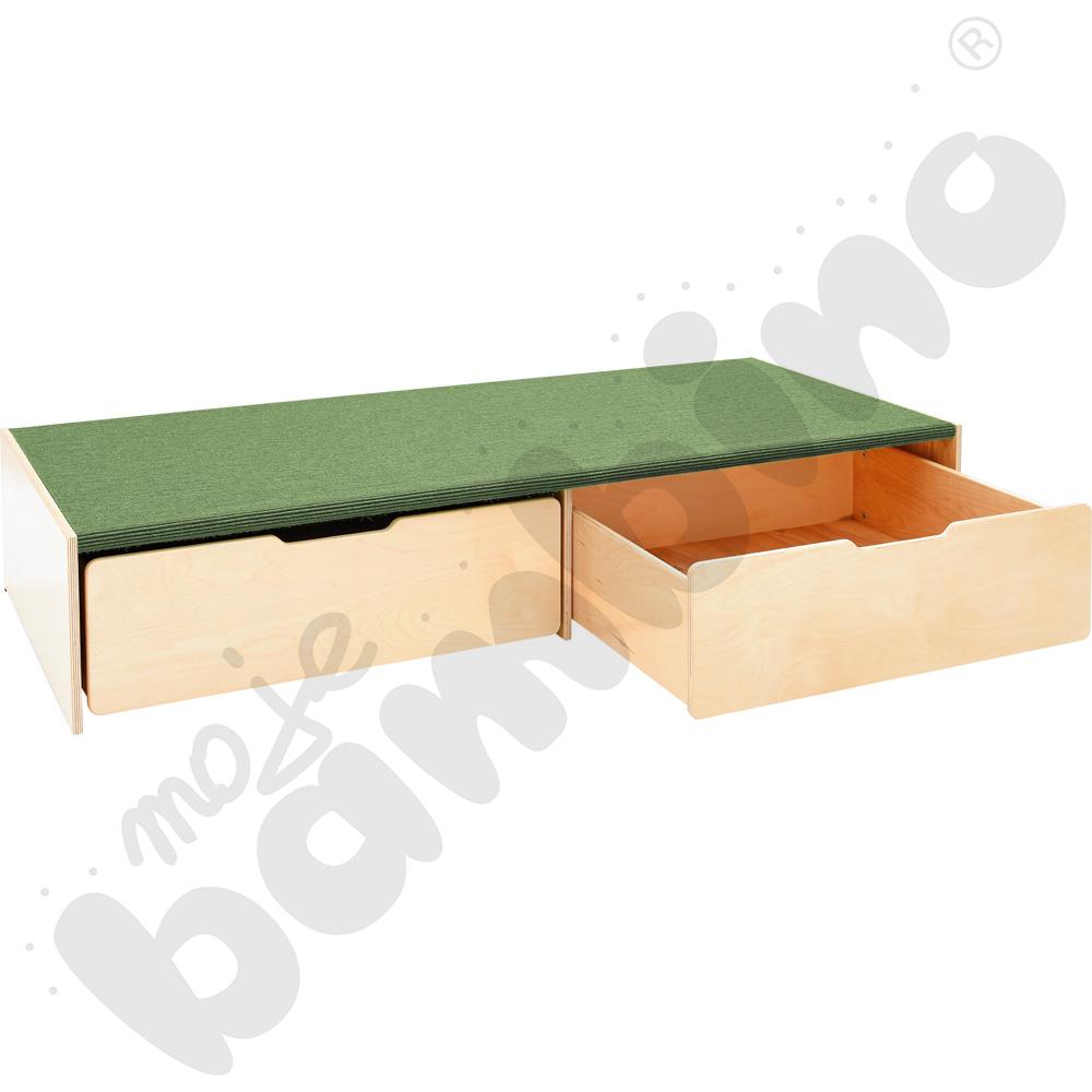 Podest z wnęką z przodu, wys. 30 cm - ciemnozielony