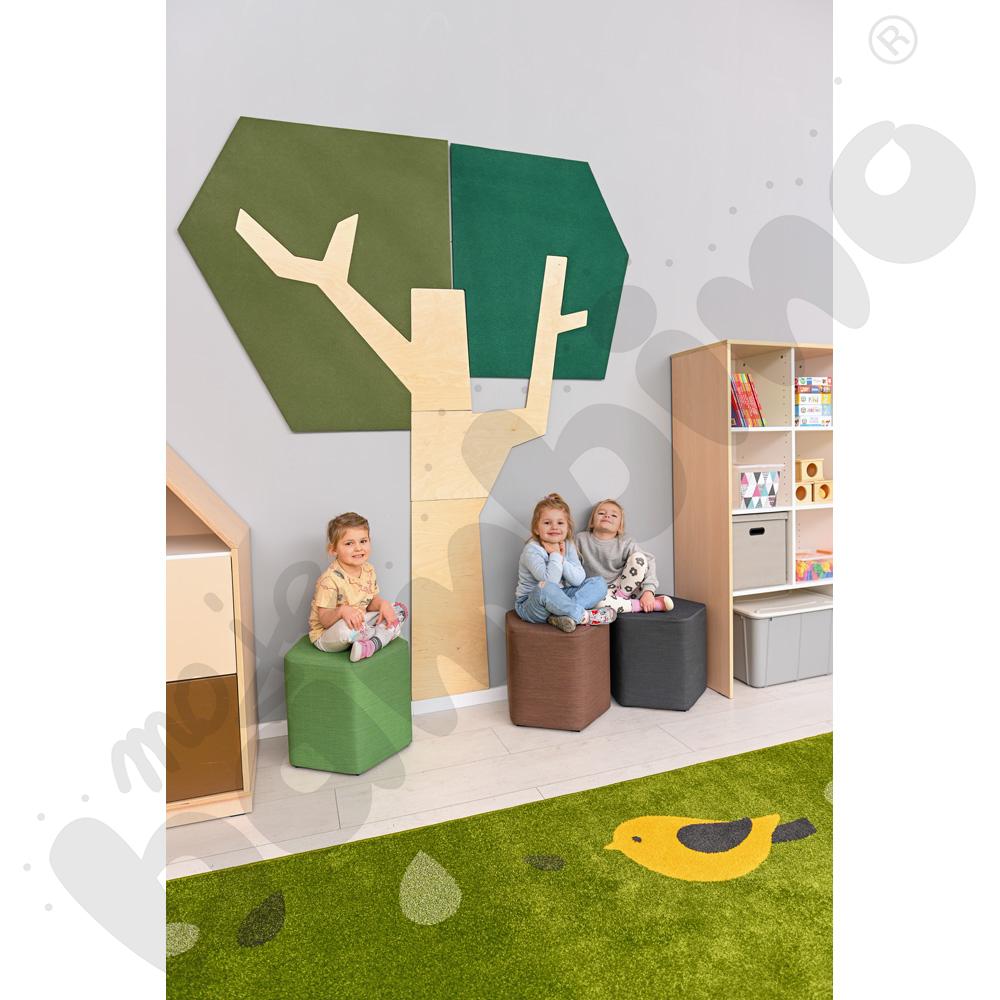 Panel ścienny - drzewo z kanciastą koroną