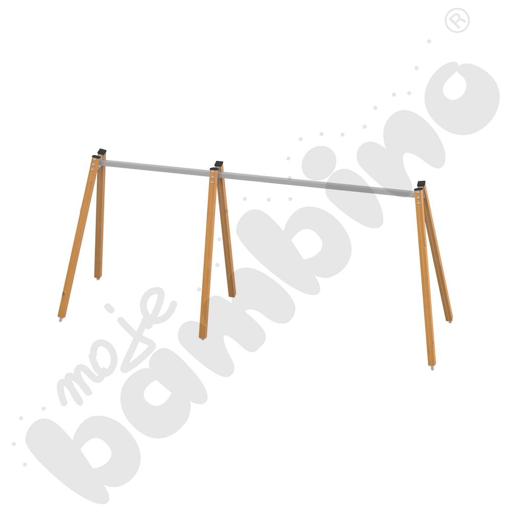 Quadro Simple - stelaż do huśtawki potrójnej - drewniana 
