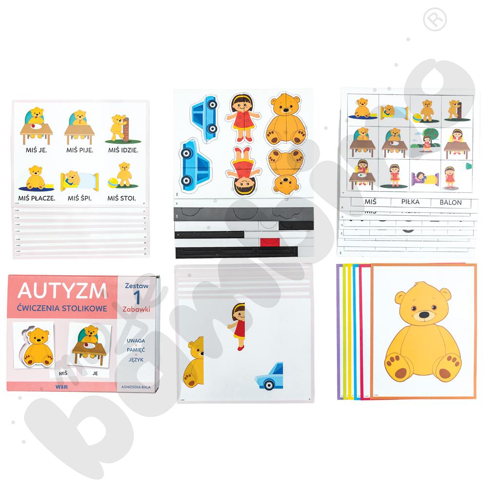Autyzm. Ćwiczenia stolikowe. Zestaw 1 - zabawki