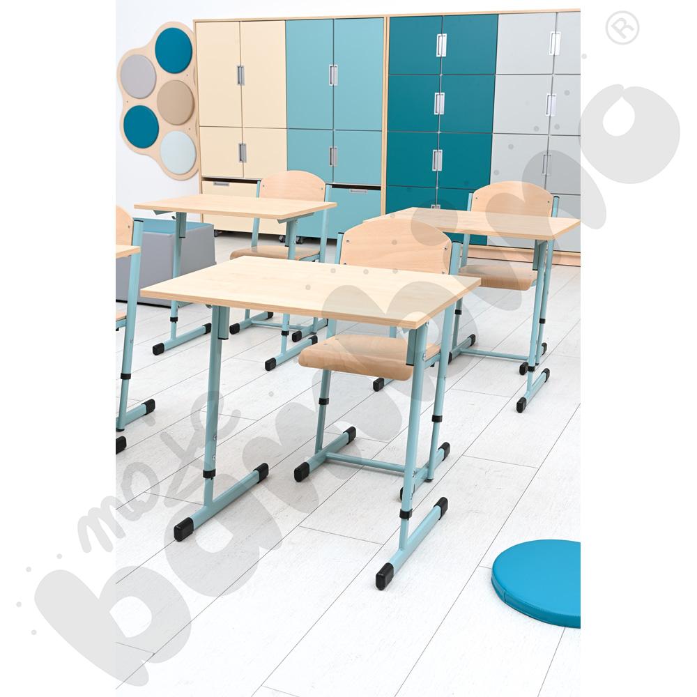 Krzesło T z regulowaną wysokością rozm. 3-4 turkusowe