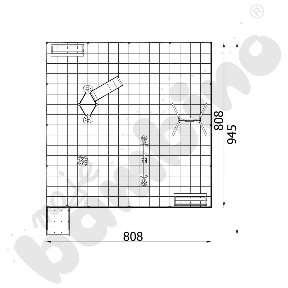 Modułowy Plac Zabaw wym. 8 x 8