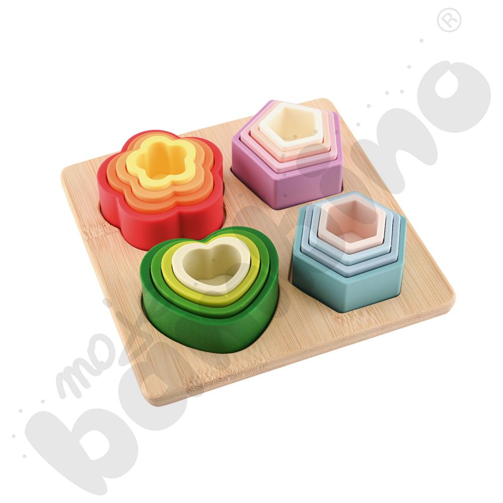 Silikonowa układanka warstwowa - kształty