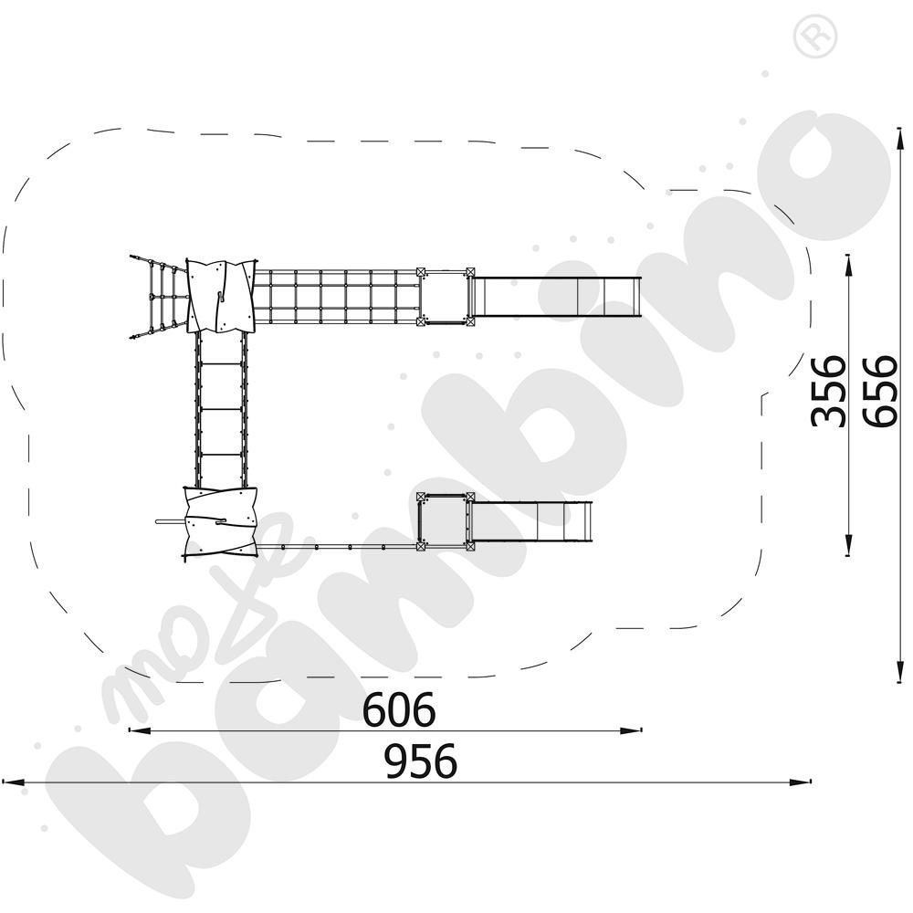 Zestaw Urbi 9, słupy metalowe A