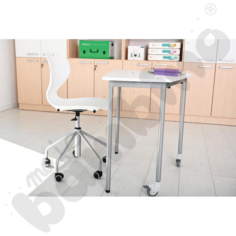 Krzesło Kapi obrotowe na kółkach białe