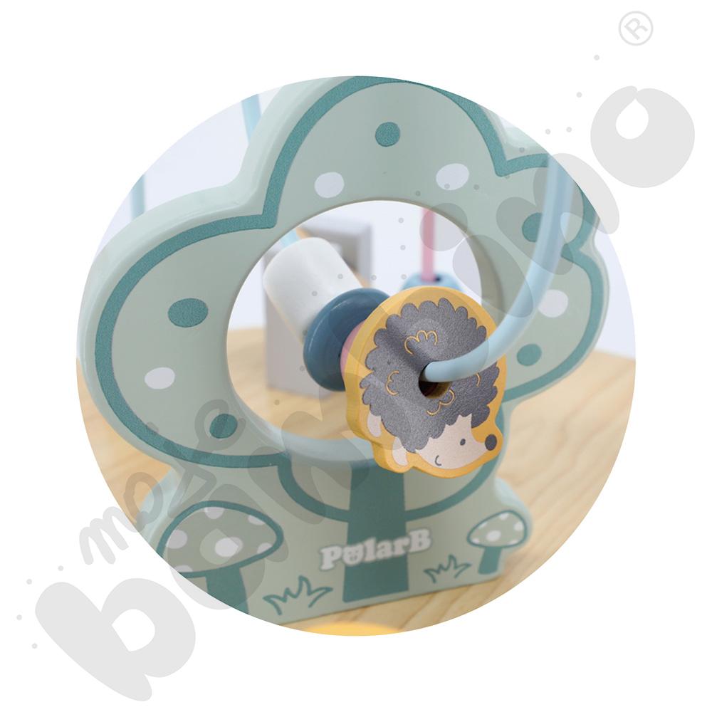 Drewniany stolik edukacyjny - przeplatanka