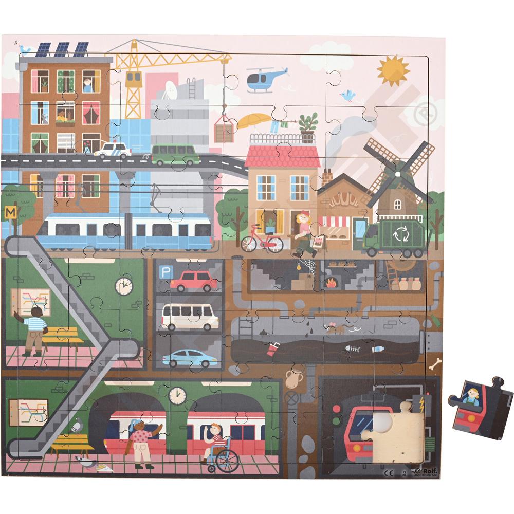 Puzzle Nad a pod zemou - mesto