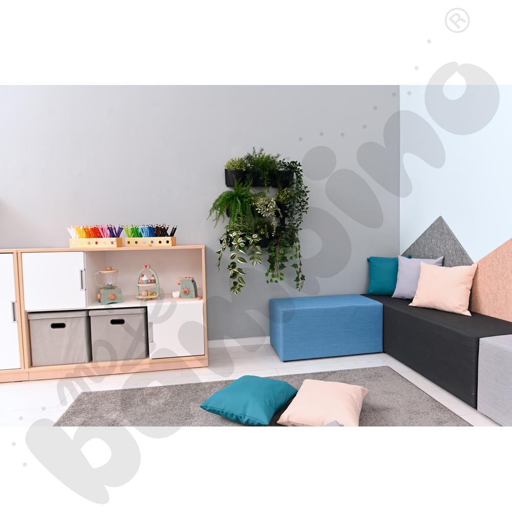 Donice modułowe ścienne na 12 roślin - antracytowe