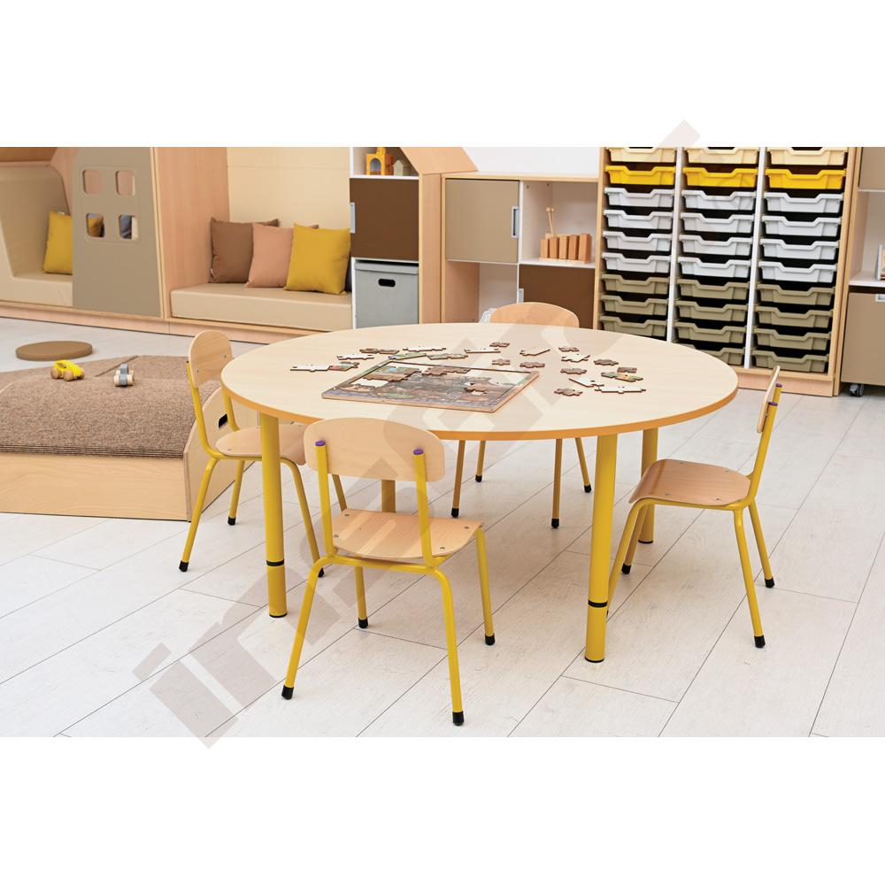 Nohy s regulací výšky, k deskám Quadro - hořčicové, 4 ks vel. 0-3 (40-58 cm)