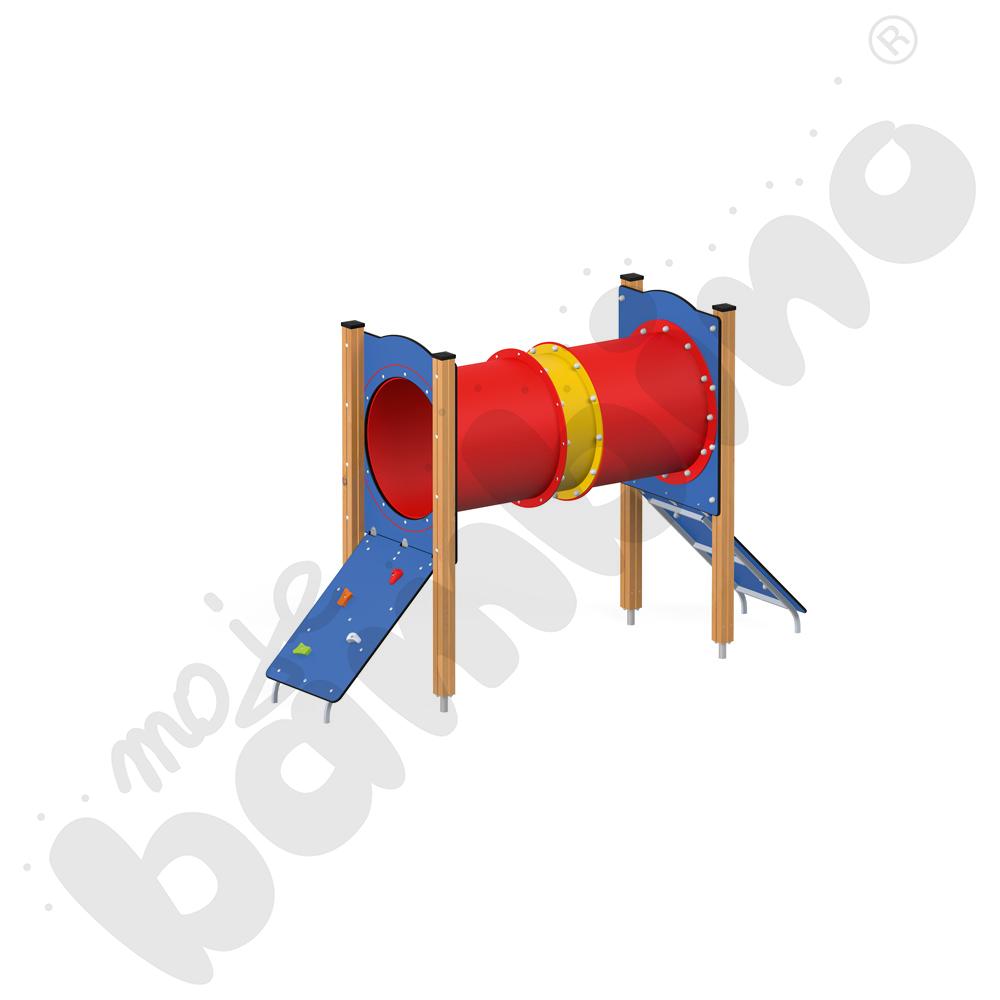 Pomost tunelowy z wejściem wspinaczkowym