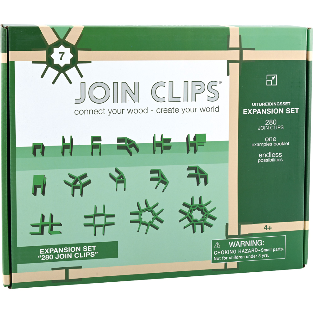 Join Clips - sada drevených kociek, 566 kusov.  
