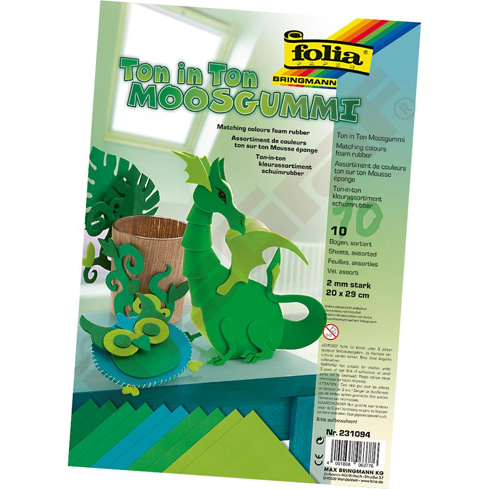 
Moosgummi, Farbsortierung - Grüntöne
