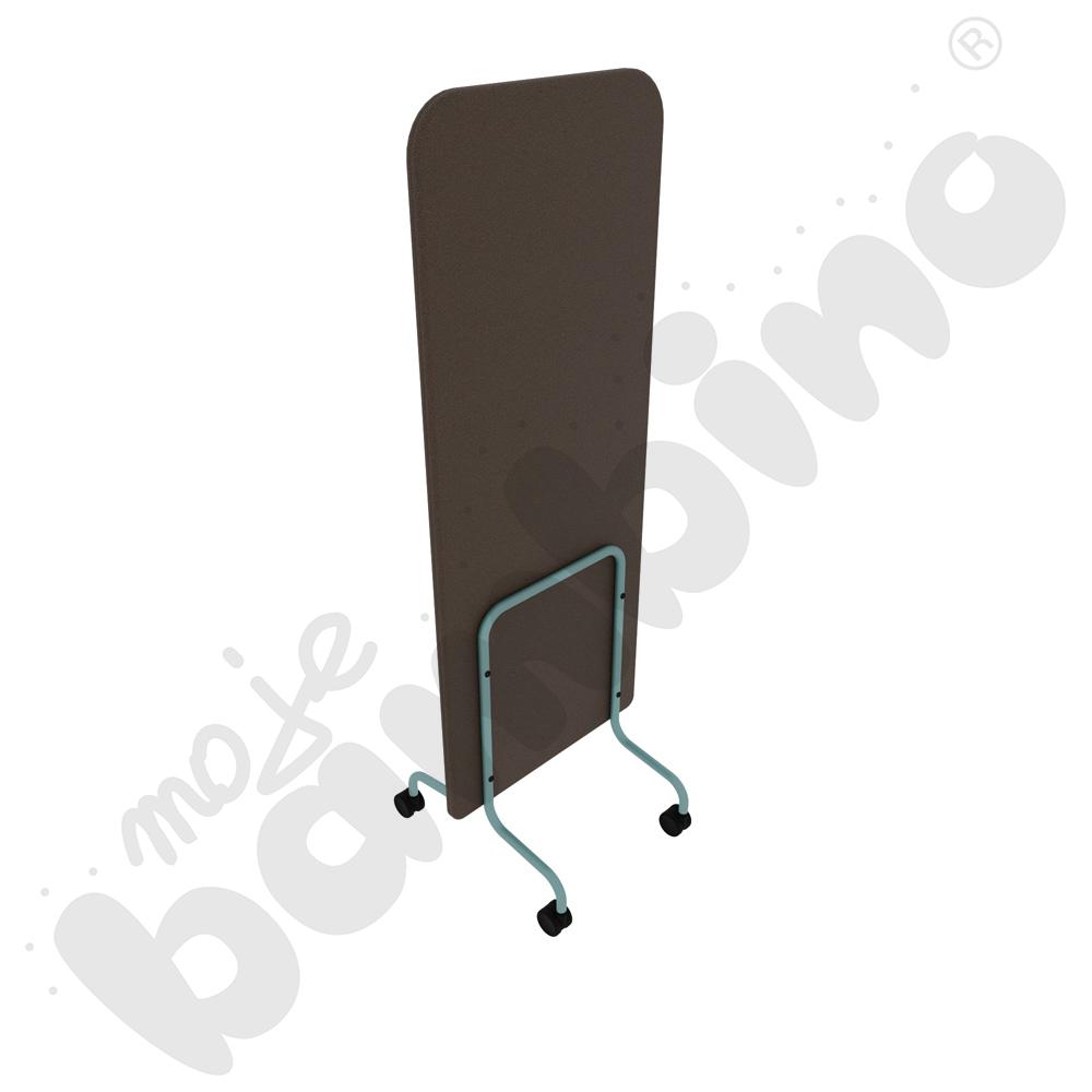 Parawan Versa 60x170 cm z kółkami na twardą powierzchnię, stelaż turkusowy, tkanina BD07