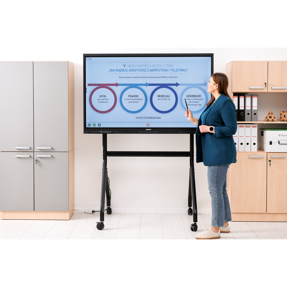 Interaktívny monitor insGraf Digital EduSpace 65 na mobilnom stojane