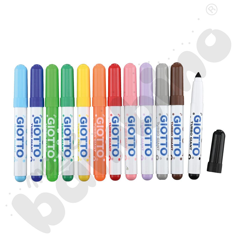 Mazaki ze stożkową końcówką 12 kolorów