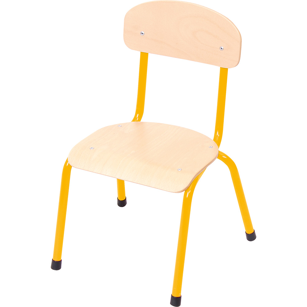 Stolička Bambino veľ. 1, výška 26 cm - k stolom 46 cm - horčicová