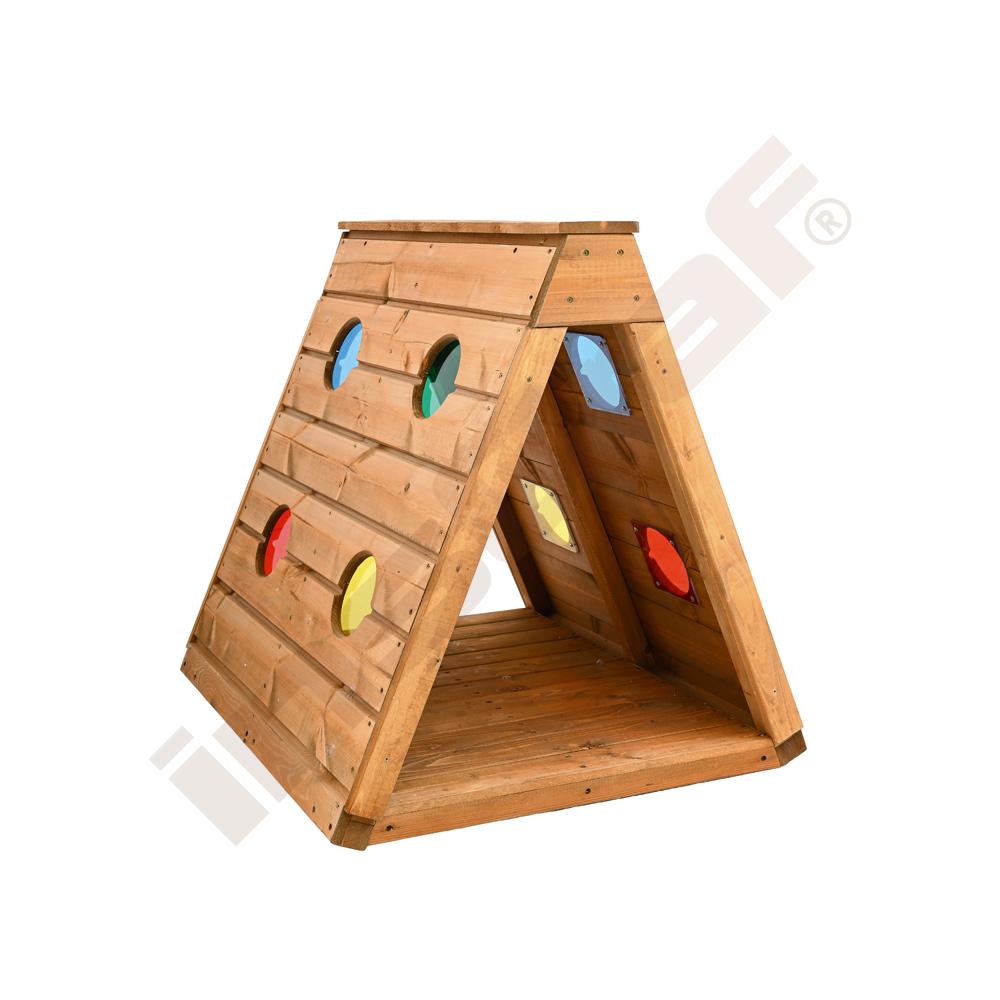 Cosy Hütte, mit bunten Fenstern