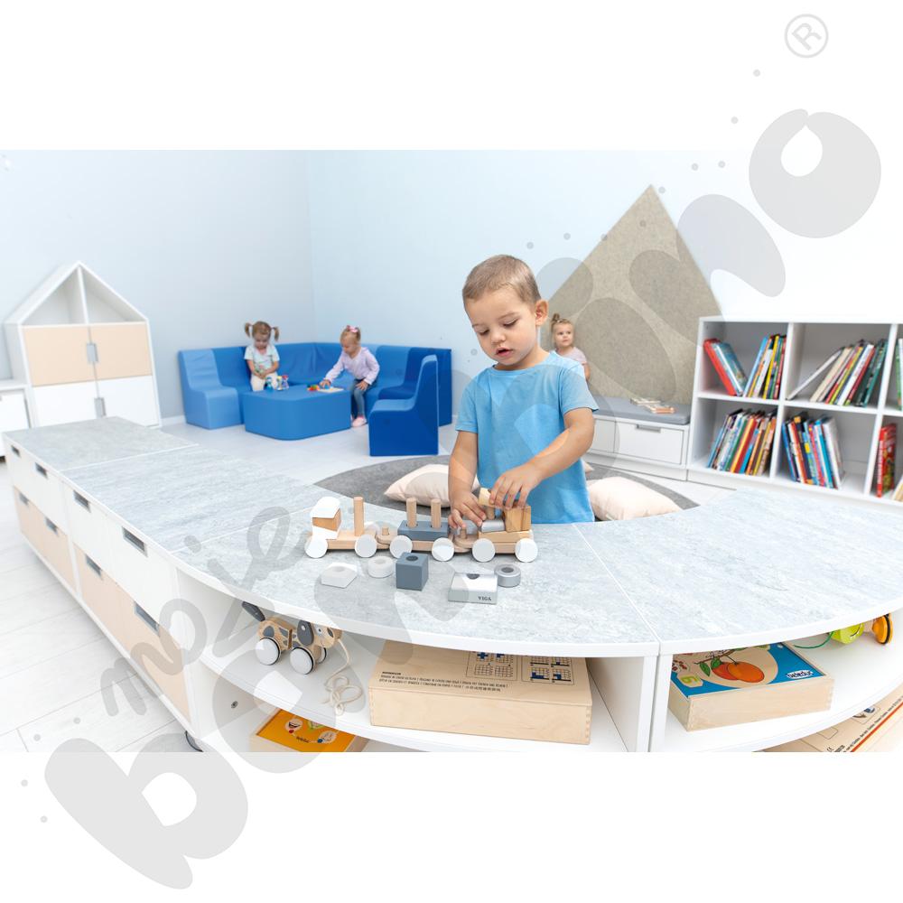 Quadro - szafka cicha S na 4 szuflady na kółkach, biała