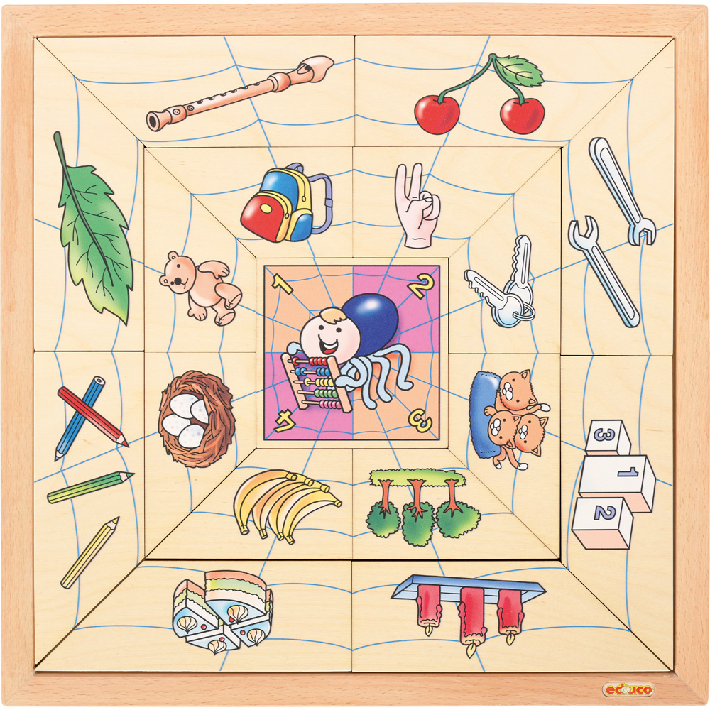 Puzzle s pavúkom - množstvá