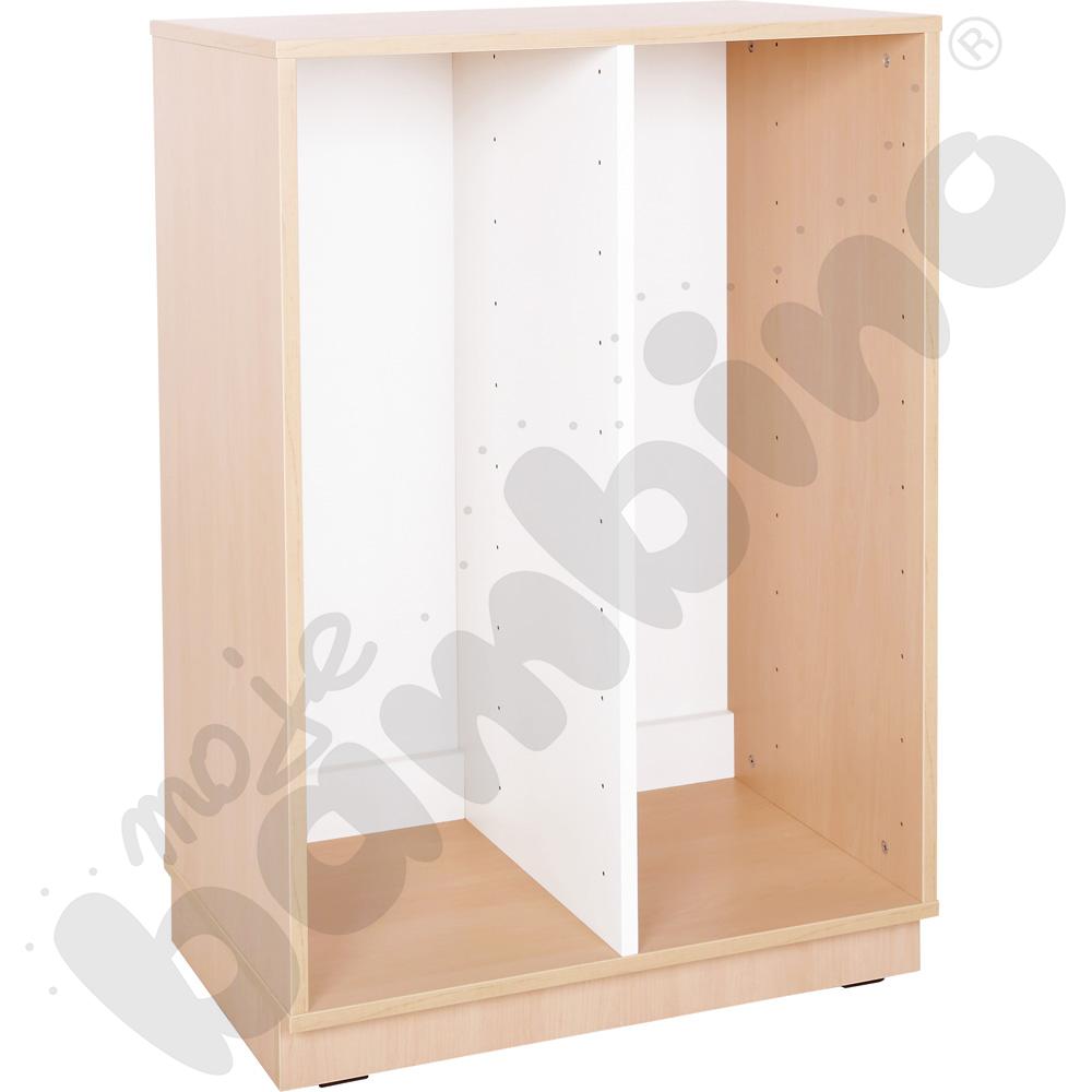 Quadro - szafka M+ na plastikowe pojemniki - z przegrodą, klon jasny