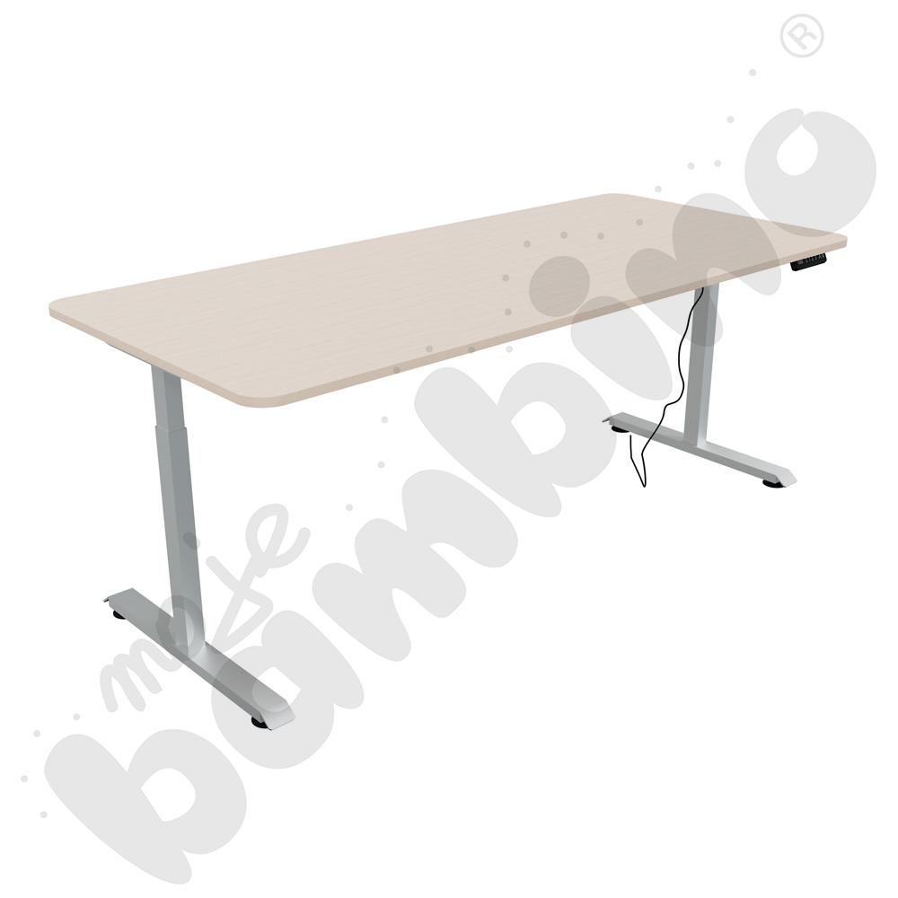   Stół Hugo standard 180 x 80 z elektrycznie regulowaną wysokością - klon jasny  