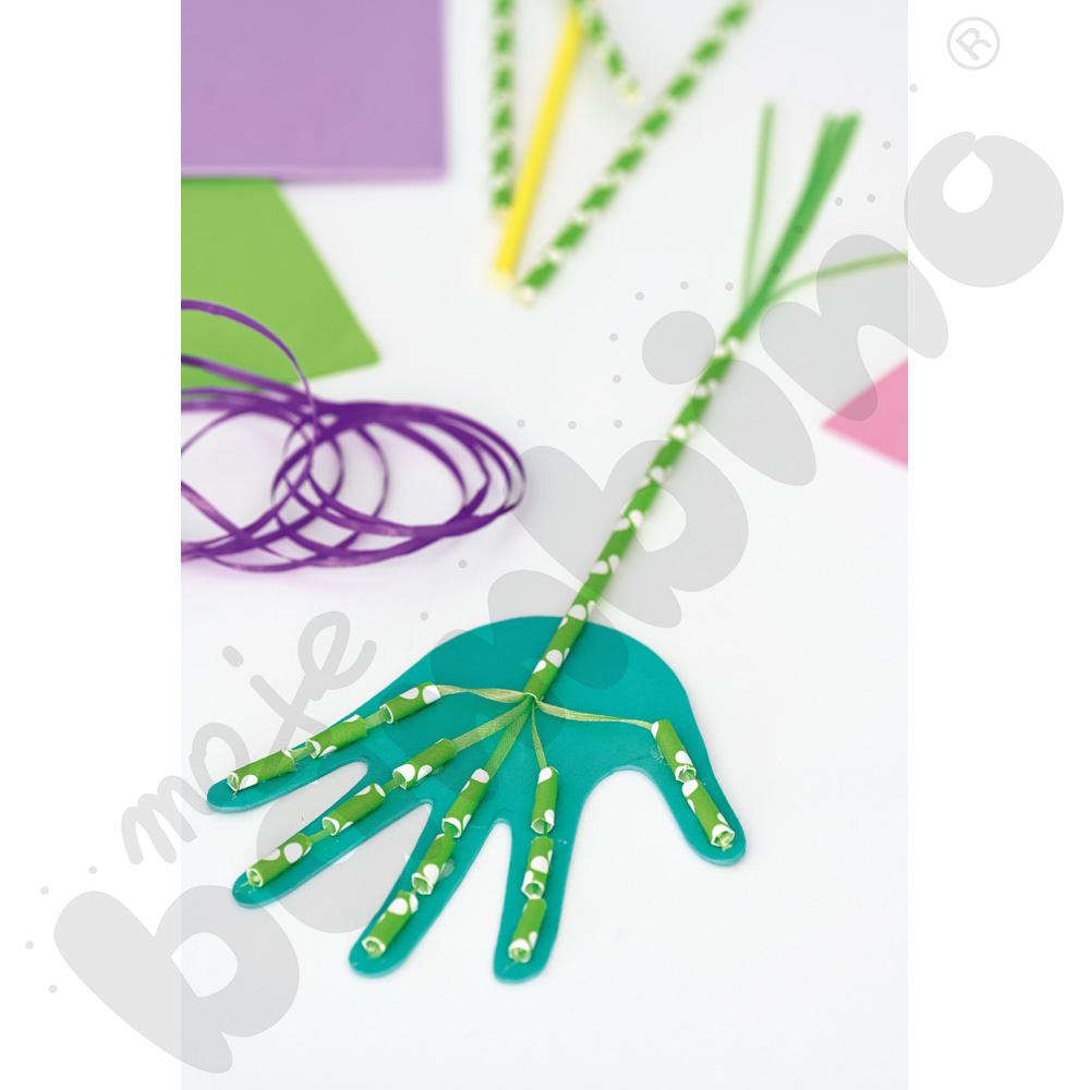 Słomki papierowe - w groszki, 24 szt.