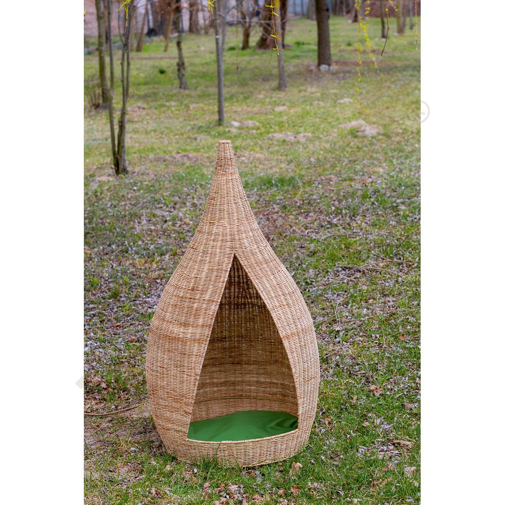 Proutěný domeček mini s polštářkem 