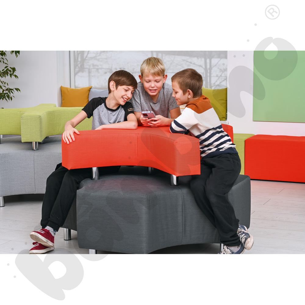 Pufa Saturn czarno-czerwona