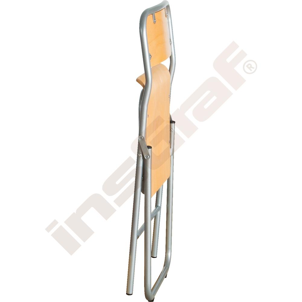 Stolička Tipi, veľ. 6, výška 46 cm - k stolom 76 cm, strieborná