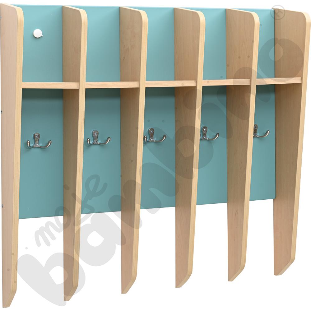 Półka na kubeczki i ręczniki, z przegrodami - pastelowy turkus