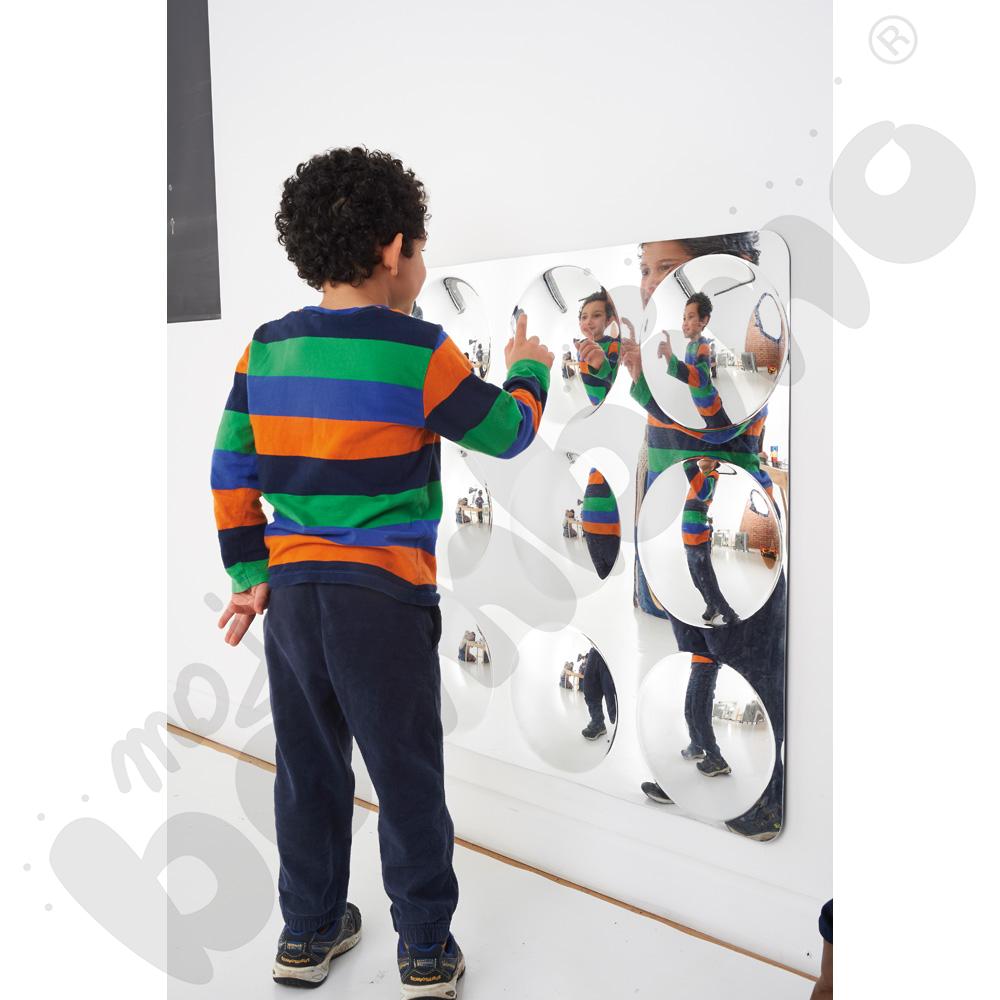 Duży panel lustrzany z 9 kopułami