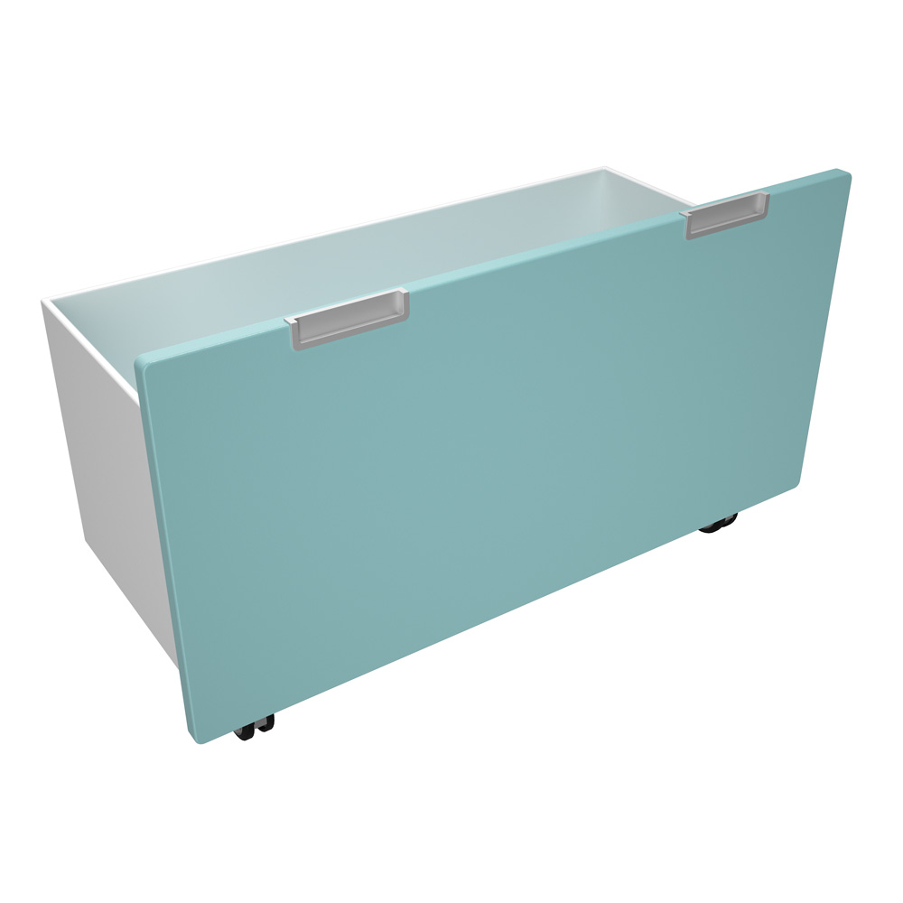 Quadro - úložný box - veľký, tyrkysový pastel