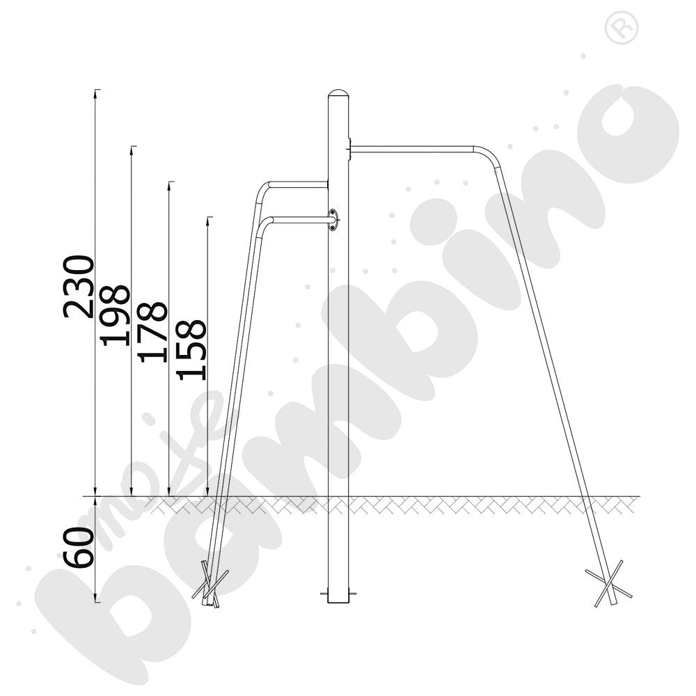 Action4Kids - drążek potrójny
