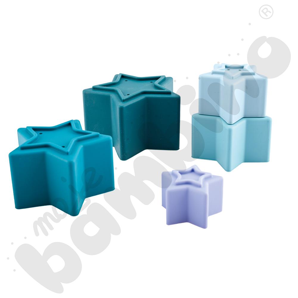 Gwiazdki silikonowe do układania, mix kolorów