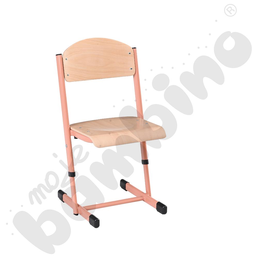 Krzesło T z regulowaną wysokością rozm. 3-4 łososiowe