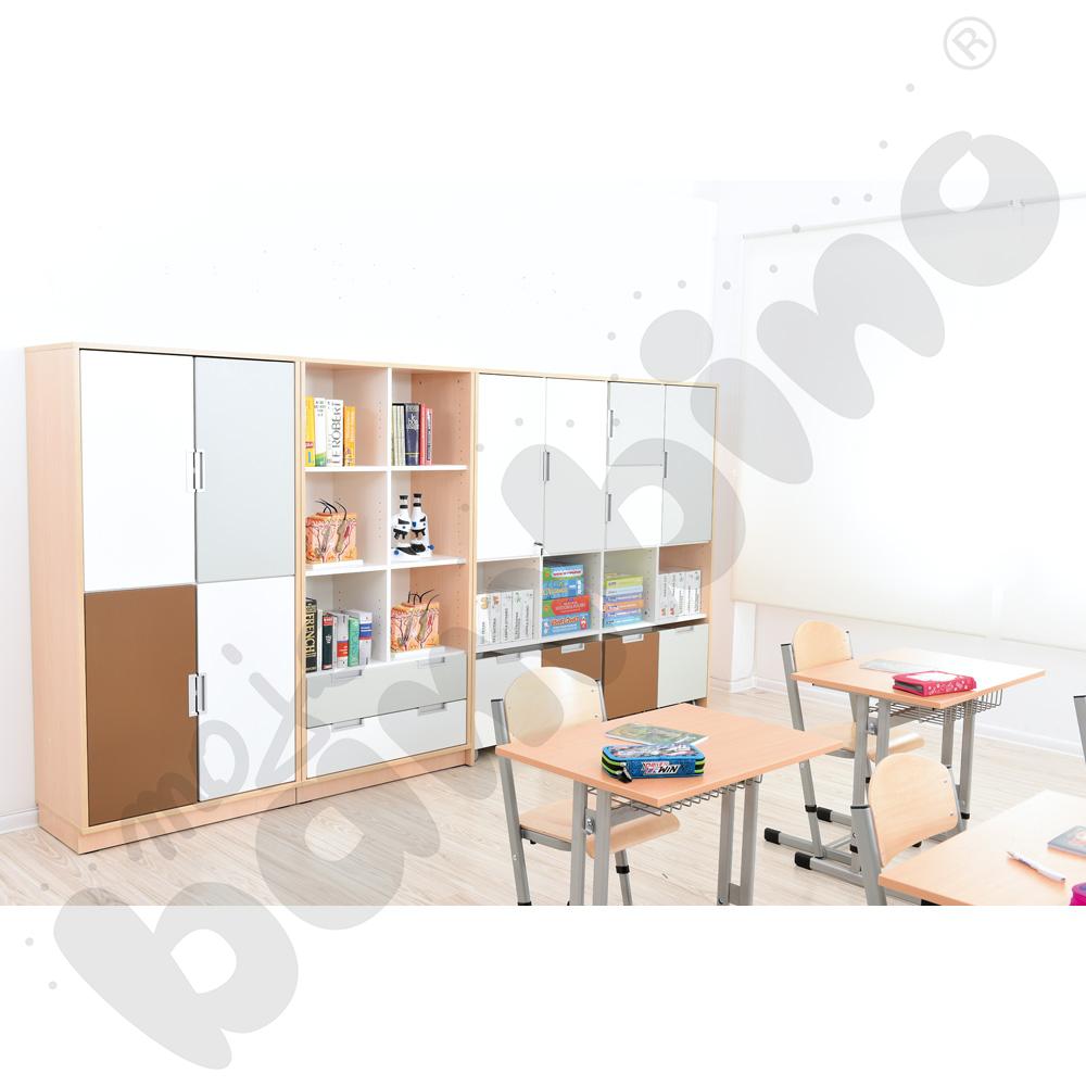 Quadro - szafka XL na 2 szerokie szuflady, klon jasny