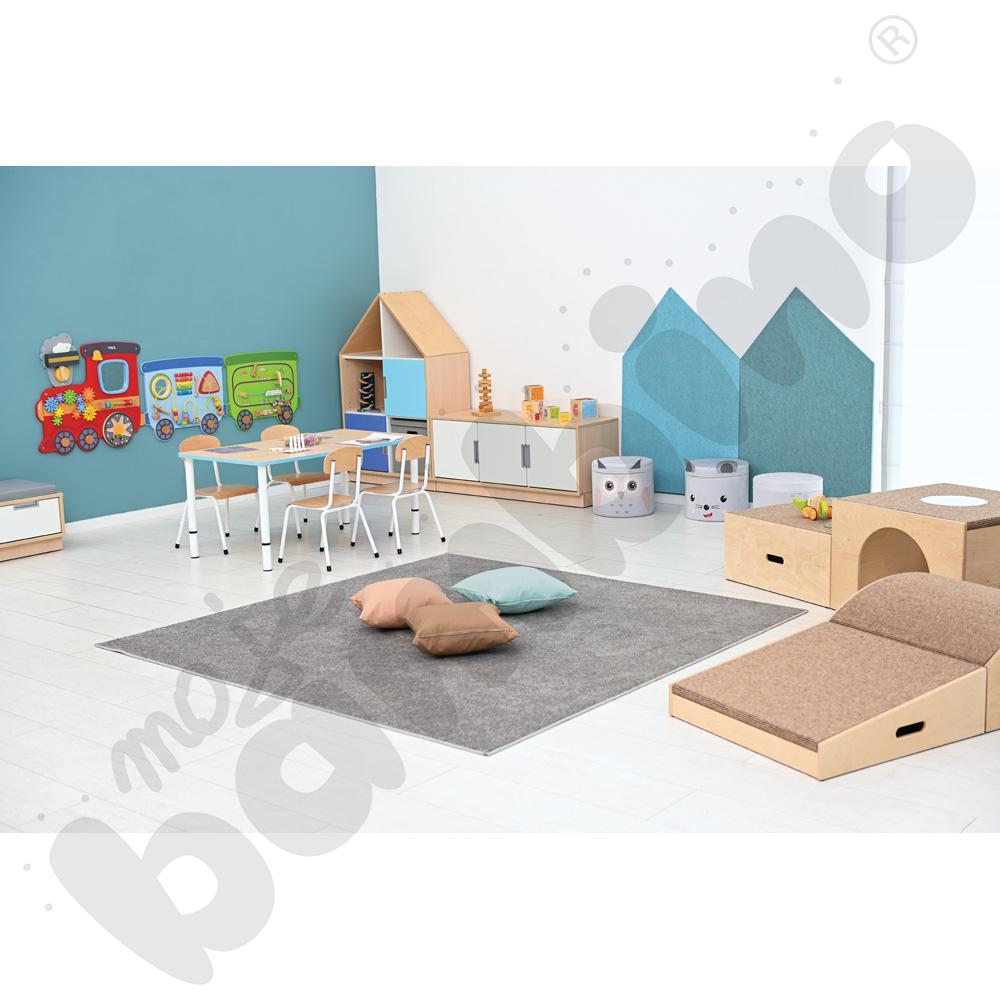 Dywan jednokolorowy - szary 2 x 2 m