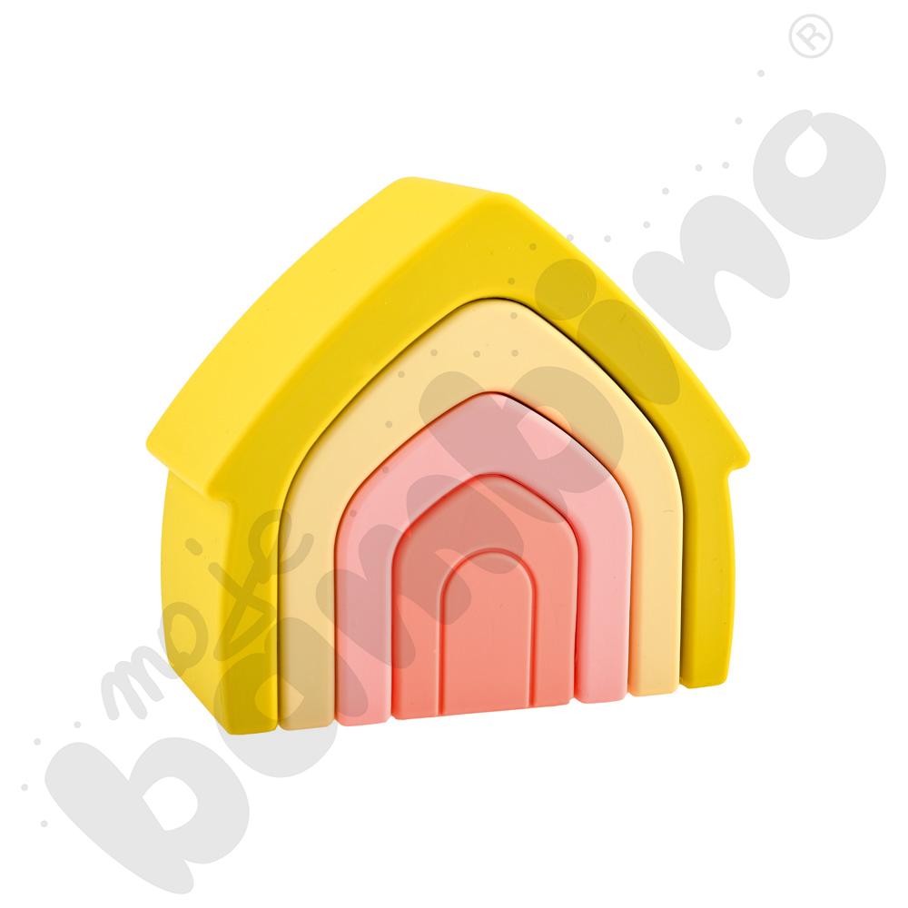 Nakładanka silikonowa - domek, mix kolorów