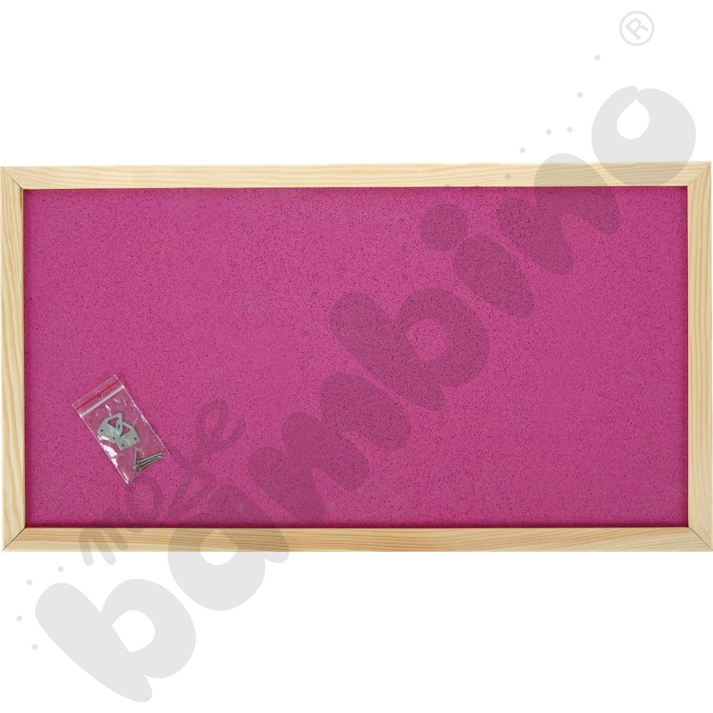 Tablica korkowa 100 x 200 cm - różowa