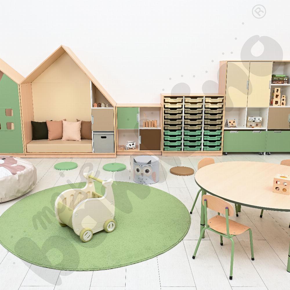 Sala przedszkolna Quadro w kolorystyce oliwkowej 