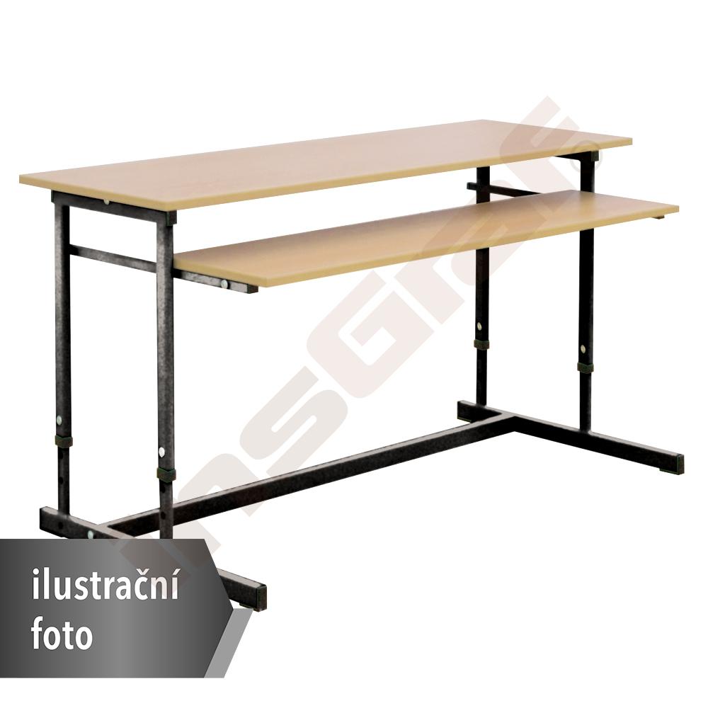 Počítačový stůl NEO 2 300x450 s regulací 3-7-černý-javor 