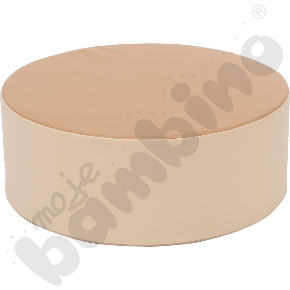 Pufa śr. 80 cm niska - beżowa