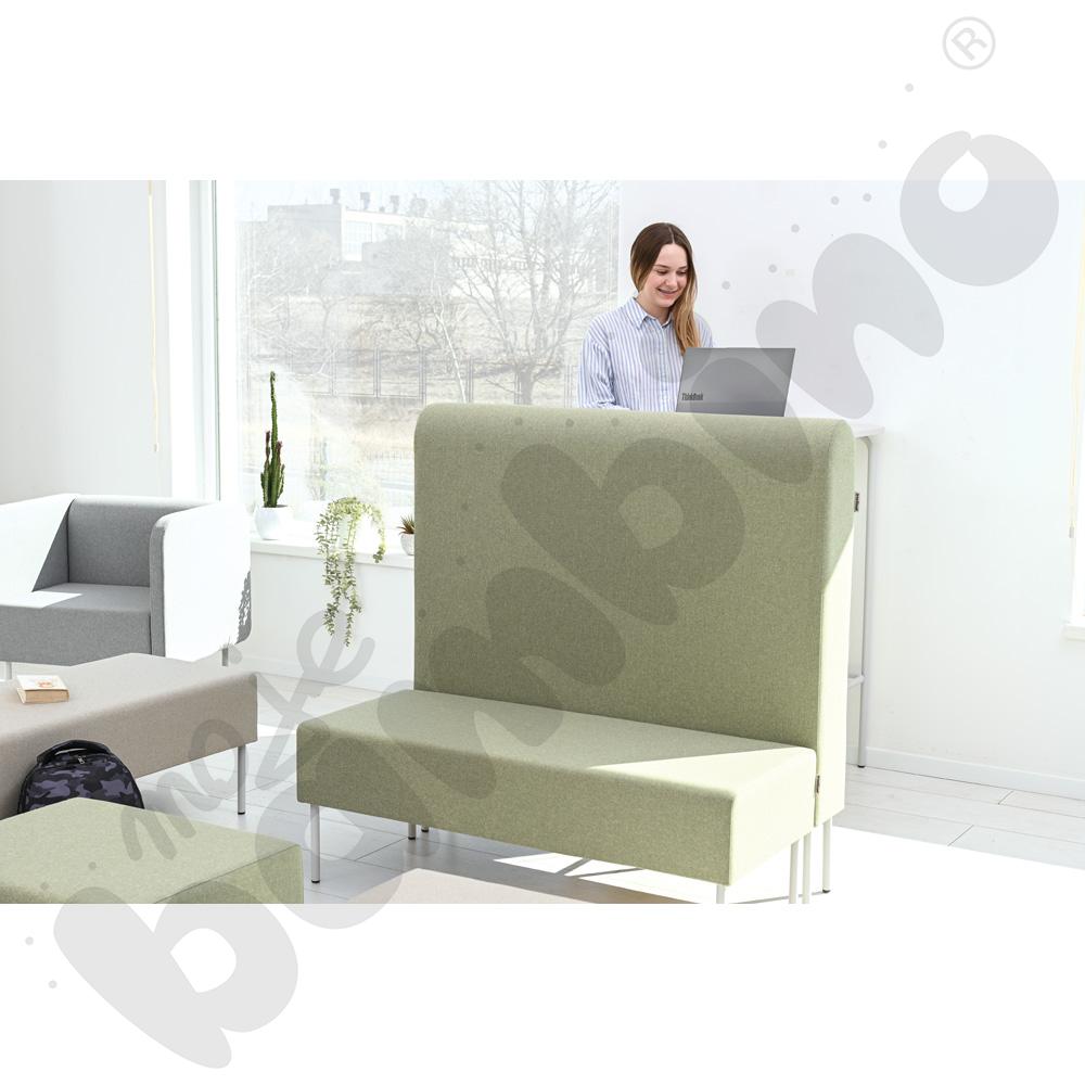 Pufa Versa 120x50 cm z plastikowymi stopkami, stelaż jasnoszary, tkanina RO27