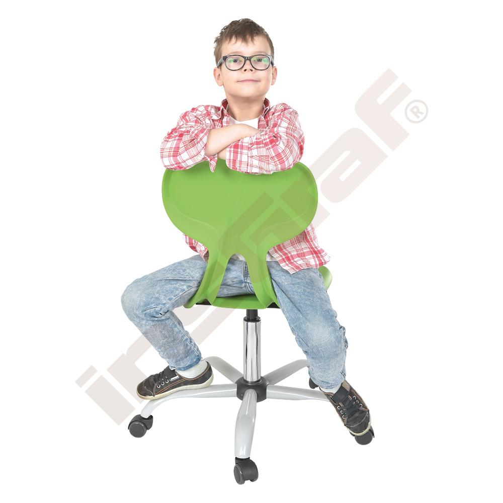 Židle Colores otočná s kolečky a reg. výšky zelená